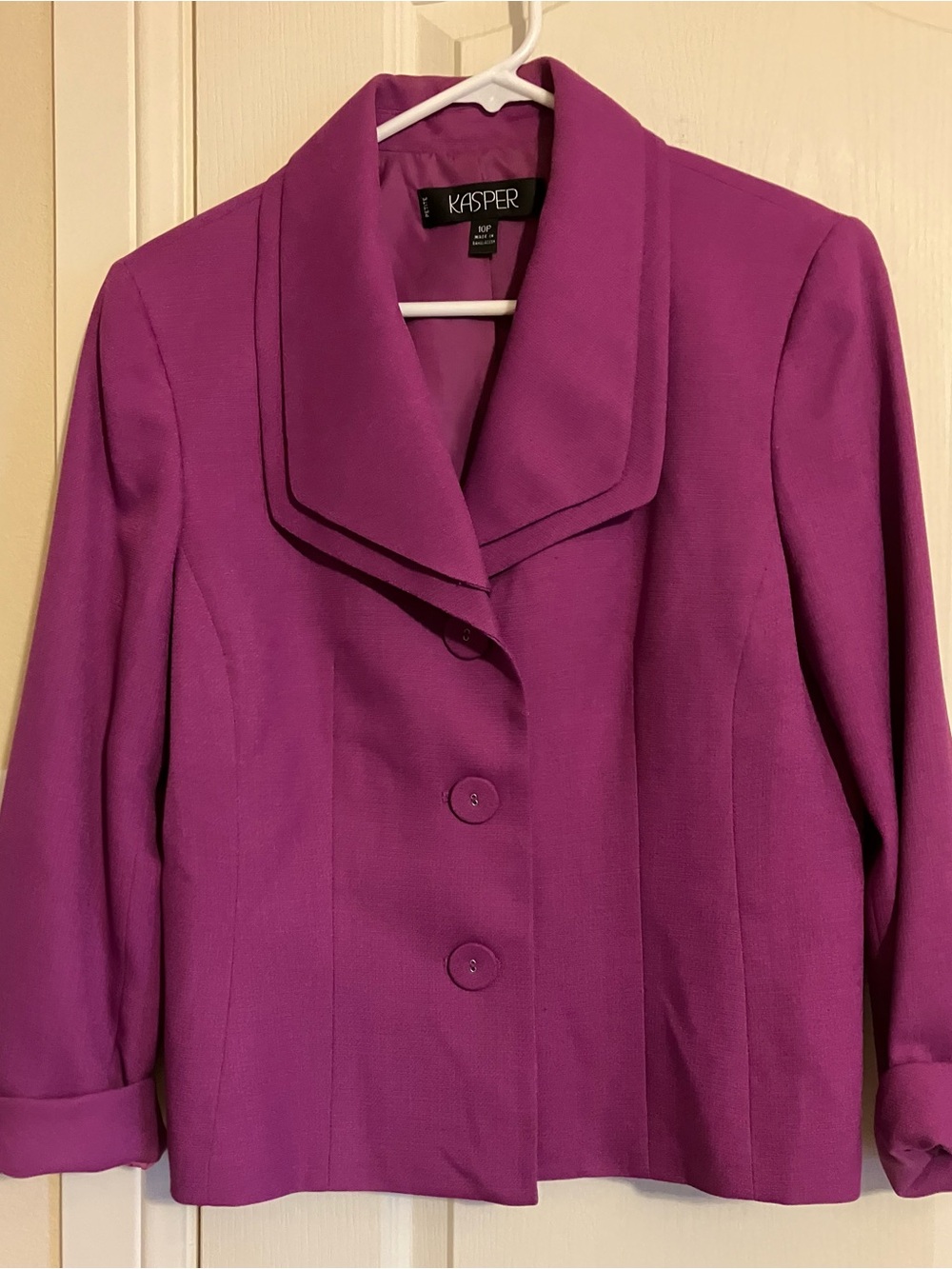 Kasper Women's Magenta Shawl-Collar Blazer